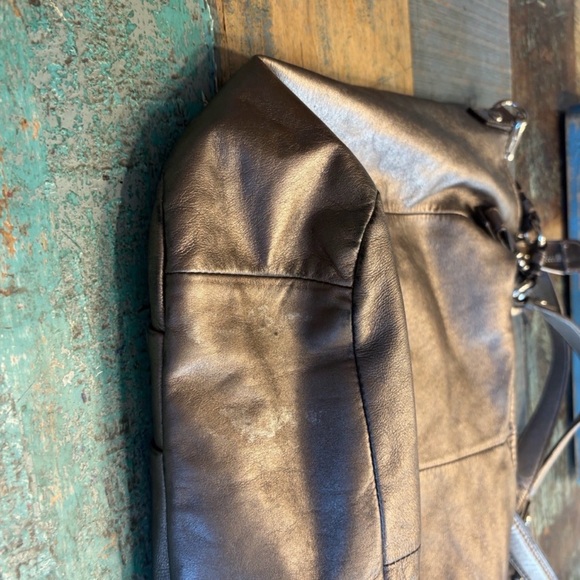 Coach Madison metallic silver leather hobo shoulder bag Tote bag - Picture 14 of 16